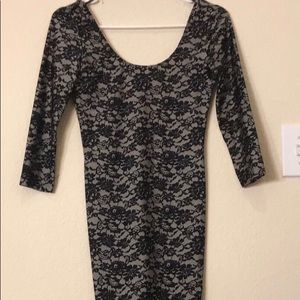 Backless Long Sleeve Dress